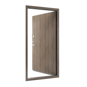 Vienvėrės buto durys, OMEGA Vintažinio ąžuolo spalvos, akustinės, 860x2060 mm, kairė