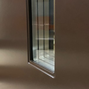 Vienvėrės lauko durys su stiklu, LSC T Rudo beržo spalvos , 980x2080 mm, dešinė