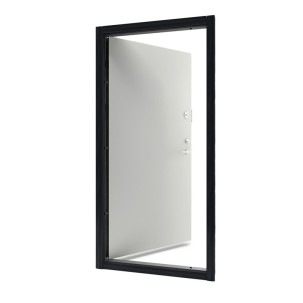 Vienvėrės lauko durys, DELTA antracito spalvos, su dviem užraktais, 1000x2100 mm, dešinė