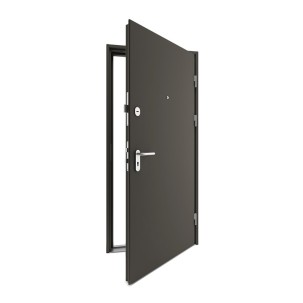 Vienvėrės metalinės durys, DSA3 RAL 7016 spalvos, RC3 klasės, su akute, 970x2090 mm, dešinė