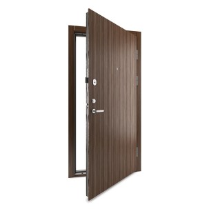 Vienvėrės buto durys, OMEGA Franklin tabasko riešuto spalvos, priešgaisrinės, 860x2050 mm, dešinė