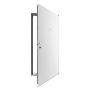 Vienvėrės buto durys, LYDER baltos spalvos, akustinės, 860x2050 mm, dešinė