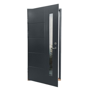 Lauko durys su stiklu, LSC T Antracito spalvos, 980x2080 mm, kairė