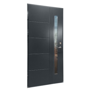 Lauko durys su stiklu, LSC T Antracito spalvos, 980x2080 mm, kairė